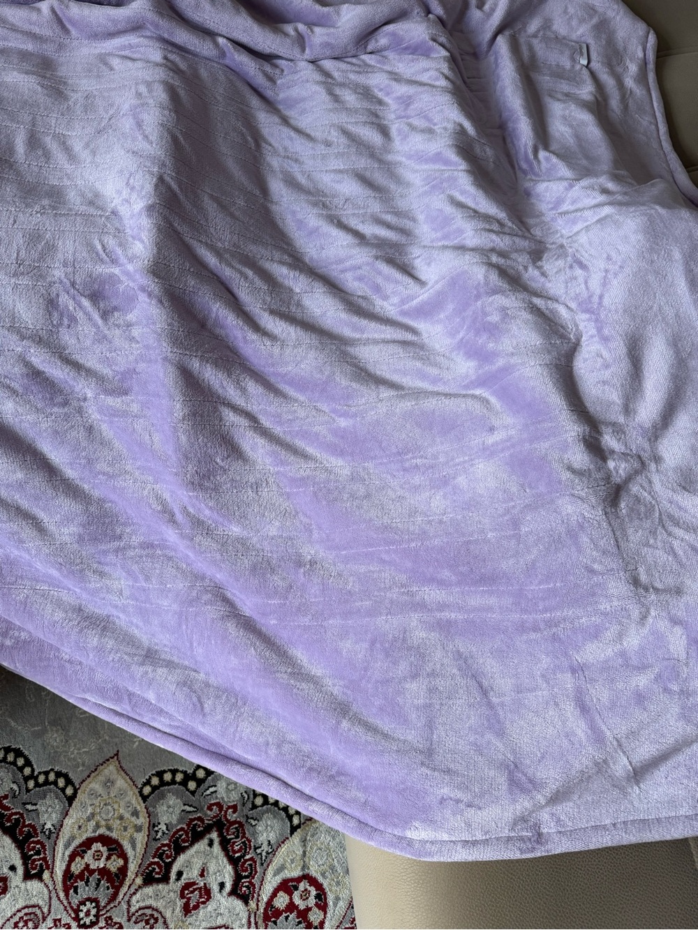 Plush Lavender Electric Throw Blanket - Ultra-Soft Cozy Throw
